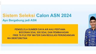 pengelola sumber daya air ahli pertama, bocoran soal skb 2024