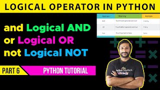 #6 🐍 Logical Operator in Python | Python Tutorial for Beginners #logicaloperators #pythonintamil