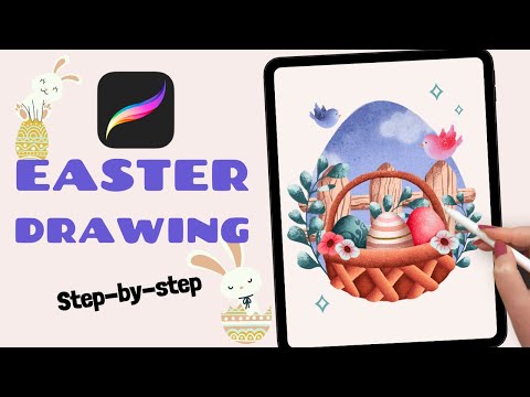 Easter Illustration Procreate Drawing Tutorial Step By Step Youtube