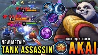 23 Kills!! Akai Damage??? The New META Tank Assassin!! - Build Top 1 Global Akai ~ MLBB