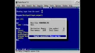 Programming Pascal - User Input