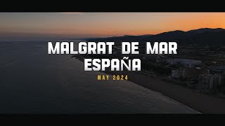 Malgrat de Mar Beach and Sea in 4K Costa Barcelona Spain