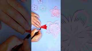 少女心炸裂最美樱花剪纸 / funny\u0026easy paper cutting cherry Sakura flower try it!