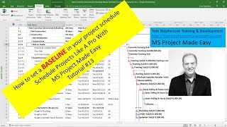 How to set a BASELINE in your MS Project Schedule. Tutorial #13
