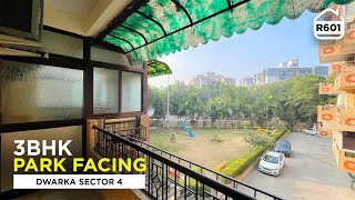 Park Facing ✅ 3 BHK Full Furnished ✅ Gated Society ✅ Flat for rent in Dwarka | BRS RENTALS R601