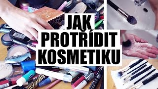 Jak protřídit kosmetiku + čištění štětců!