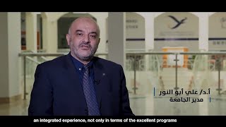 كلمة أ د/ علي أبو النور مدير جامعة العلوم والتقنية في الفجيرة | www.ustf.ac.ae