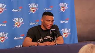 Russell Westbrook on his first game in OKC as an opponent