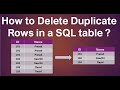 How to delete duplicate rows in a SQL table | Delete and Avoid duplicate entries in SQL | Ms SQL