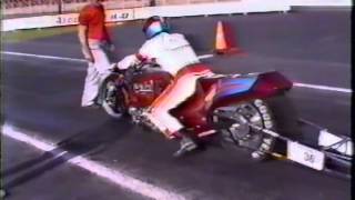 Motorcycle Drag Racing Danny Johnson Nitro Injected Suzuki Drag Bike 1992 Atco New Jersey