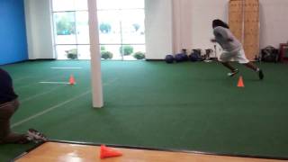 Michael Jasper shows off power & agility in L drill!
