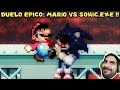 DUELO ÉPICO: MARIO VS SONIC.EXE - Reacción Animaciones Sonic.EXE de DedGrafic con Pepe el Mago (#1)