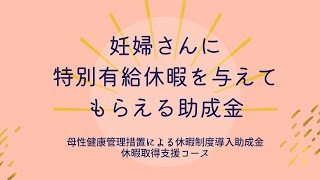 【妊婦さんに優しい社会に♪】妊婦さんをお休みさせて最大48万5千円！【母性健康管理措置による休暇制度導入助成金】