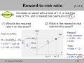 19 of 20 ch.13 capital asset pricing model capm reward to risk ratio explanation u0026 example