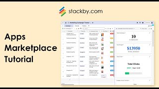 Tutorial: Stackby Apps Marketplace (No-code reporting with Charts, Pivot Tables & more)