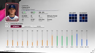 【MLBTheShow24Stats/メジャーリーグ選手能力】Rangers1A 4 Cameron Cauley レンジャーズ1A キャメロン・コーリー選手