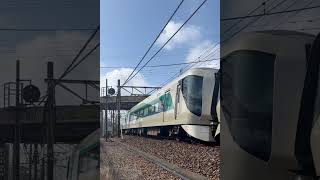 本日の東武スカイツリーライン　一ノ割駅・春日部駅間　スペーシアX1号　東武日光行　N101 F リバティとのすれ違い　2023.8.13