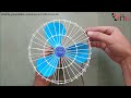 How to Make a Revolving Table Fan at Home - Best out of waste