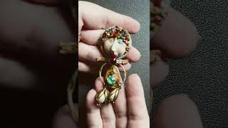 Vintage Artisan Lady Brooch