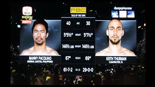 MANNY PACQUIAO (VS) KEITH THURMAN 21 July 2019 Full Match