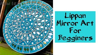 Lippan mirror art| how to do lippan art/kutch art |kutch art| mud and mirror work|Home decor|diy|
