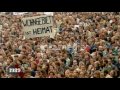 heiner müller speaks on alexanderplatz berlin november 04 1989