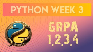 PYTHON | WEEK-3 | GRPA 1,2,3,4| IITMBS #iitmbs #python