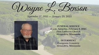 Funeral Service for Wayne L. Benson