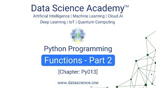 Python Programming for Beginners Py013: Functions - Part 2