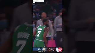 Boston Celtics Jaylen Brown Shoots Over Former Teammate Evan Fournier☘️ #JaylenBrown #JaysonTatum