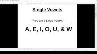 Hmong Literacy - Lesson 01: Single Vowels