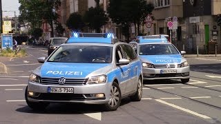 [MIT QUITSCHENDEN REIFEN UM KURVE] 3x FustKW Polizei Düsseldorf