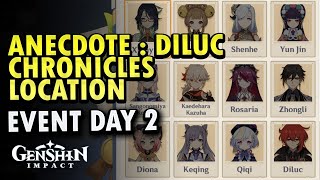 Anecdote Diluc Chronicles Location Event Day 2 | Genshin Impact