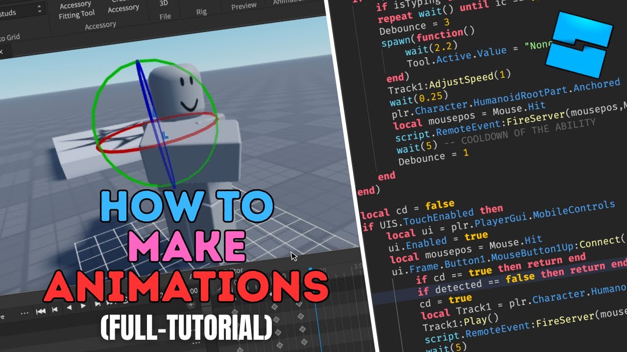 How To Make Animations In Roblox Studio Full Tutorial Youtube