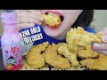 ASMR HOMEMADE 24K GOLD FRIED CHICKEN WINGS , CRUNCHY EATING SOUNDS | LINH-ASMR