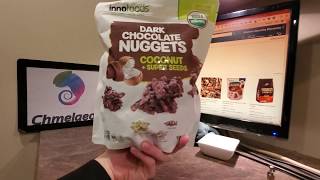 🍫 Innofoods Dark Chocolate Nuggets Organic Gluten Dairy Free Non GMO Vegan Review 🍫