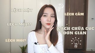 LỆCH MẮT, LỆCH MŨI, LỆCH CẰM...CÁCH CHỮA SIÊU ĐƠN GIẢN??#vline #lachmatphailamsao #chualechmattainha