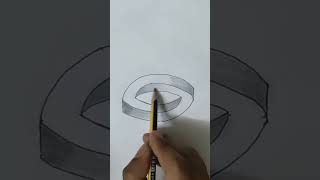 Drawing a 3d circle. #Drawing #howtodraw3d  #short #reels