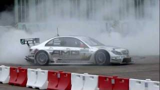 Mercedes Benz \u0026 Friends Berlin Tempelhof C63 AMG DTM Bernd Schneider DONUTS