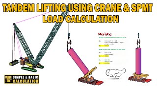 Step-by-Step Guide: Tandem Lifting Load Calculation with Crane and SPMT #tandemlifting #heavylifting