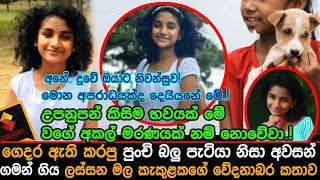 ගෙදර ඇති කරපු පුංචි බලු පැටියා නිසා අවසන් ගමන් ගිය ලස්සන මල කැකුළකගේ වේදනාබර කතාව Sinhala Sad Story