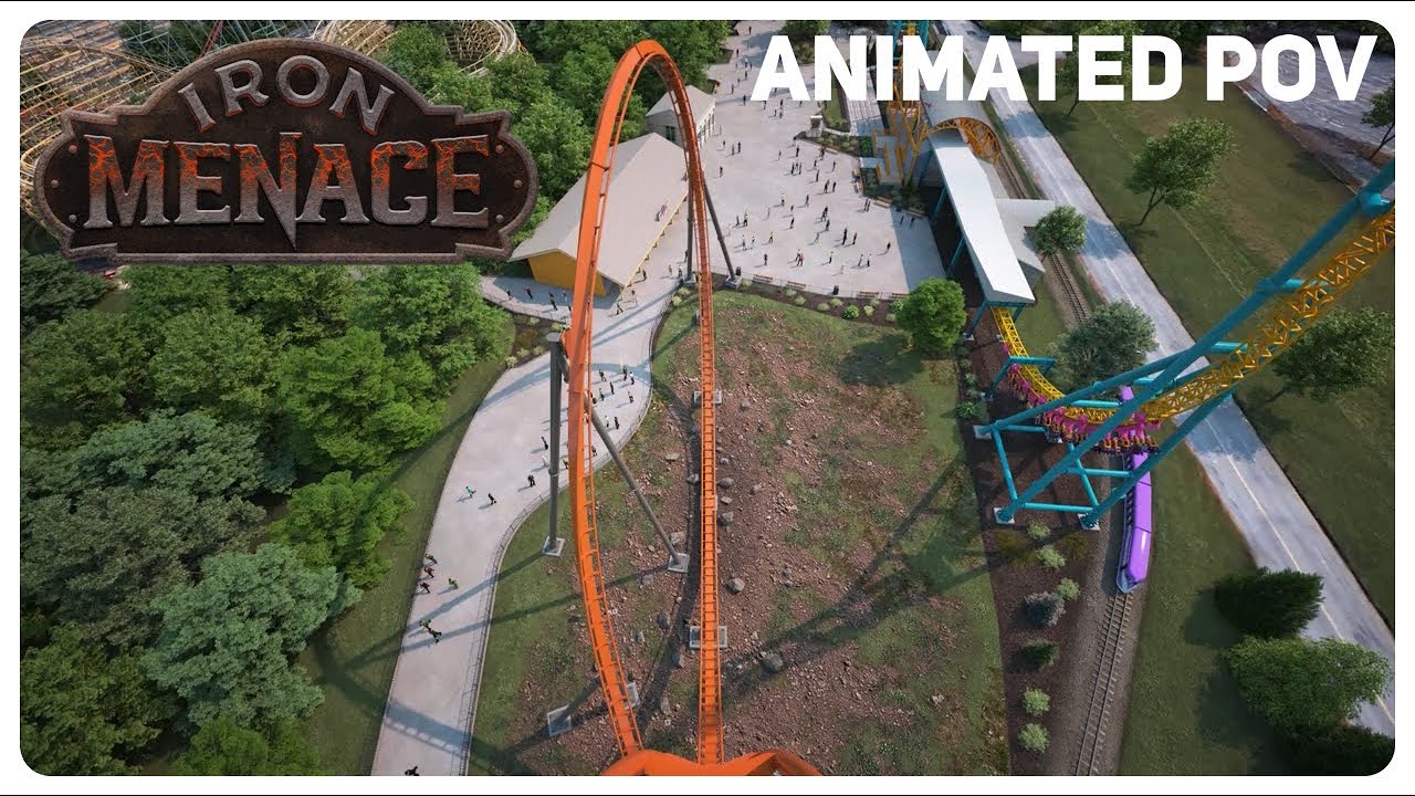 Iron Menace Animated POV, New For 2024 At Dorney Park - YouTube