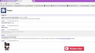 How to enable and disable Plugins in Google Chrome