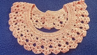 কুশিকাটার গলার ডিজাইন | very easy crochet collar | Crochet Neck Design | #১