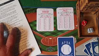 APBA baseball Master gameplay 1954 opening day. Dodgers vs. Giants