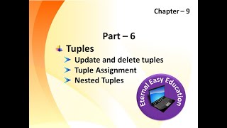 TN 12th computer science (chapter - 9) Tuple (Part 6 update,delete,nested tuples)