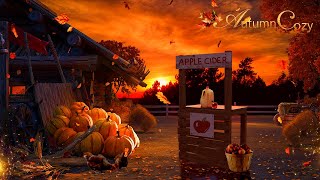 🍂🍎AUTUMN FARM AMBIENCE: Sounds for Relaxation: Nature Sounds, Apple Cider Pouring, Leaves