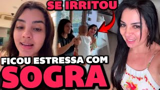 ARY MIRELLE FICOU ESTRESSA COM VISITA DA SOGRA EM SUA CASA