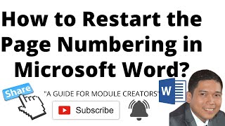 How to Restart your Page Numbers in Microsoft Word?
