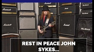 Super Excellent Guitarist John Sykes Has Passed Away At Only 65 Years Old